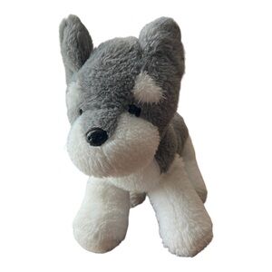HugFun Husky Puppy Dog Plush Stuffed Animal Toy Gift‎ 12” Grey White